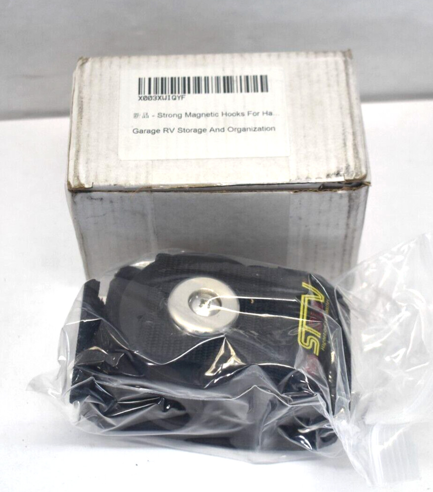 2 Piece Strong Magnetic Hooks Heavy Duty Rubber Coating Hook & Loop Closure