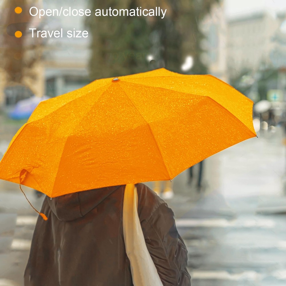 Windproof Travel Compact Umbrella-Automatic Umbrellas for Rain-Compact Foldin...