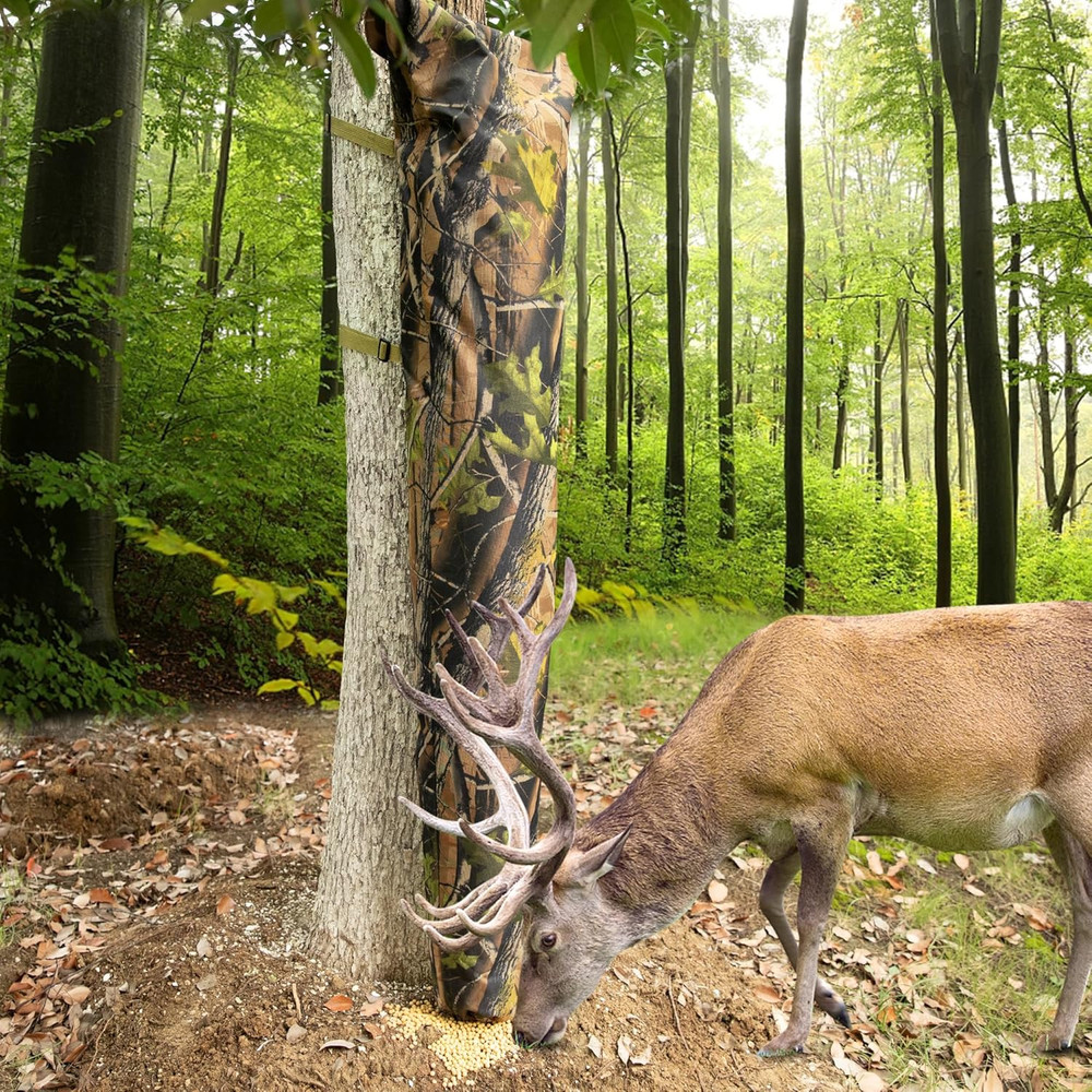 1 Pc/2 Pcs Adjustable Camo Feeders-100 Lb Tree Hugger Gravity Deer Feeder with A