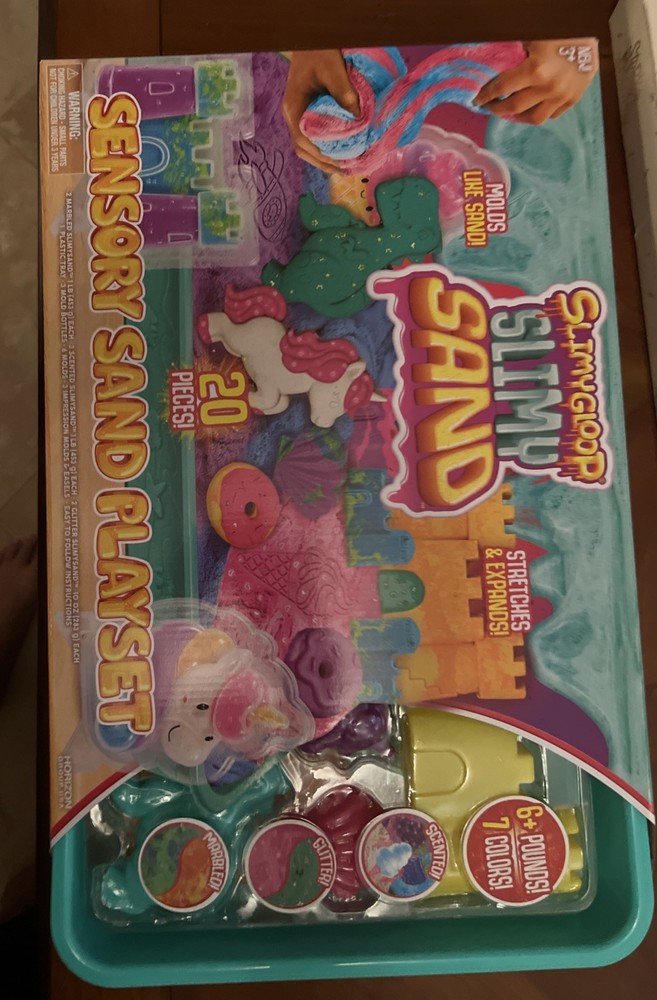 Slimy Gloop Slimy Sand Moldable & Stretchable 20 Pc Sensory Sand Playset Gift