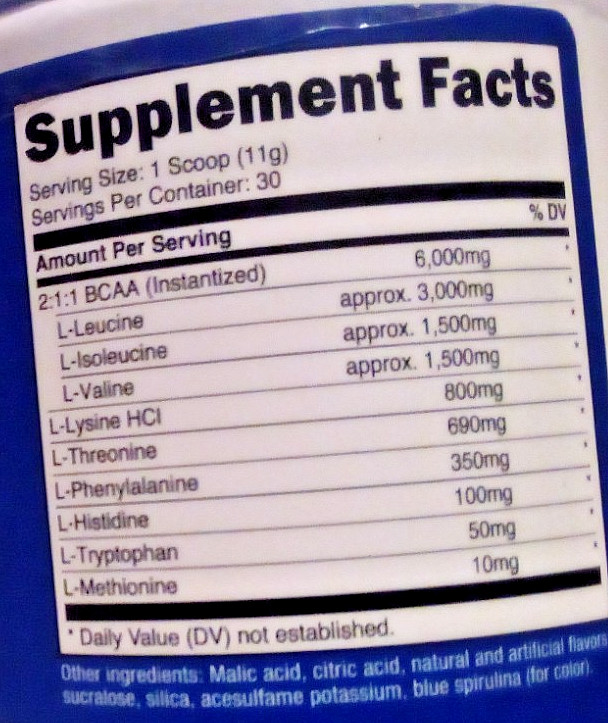 Nutricost EAA Powder 30 Servings Blue Raspberry Essential Amino Acids EXP 12/27