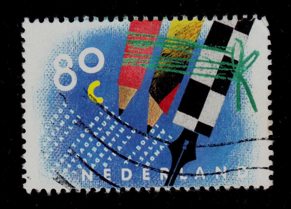 NETHERLANDS  SCOTT# 844  USED   LETTER WRITING DAY