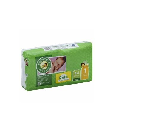 Kroger Comforts For Baby Size #1 Jumbo Comfortable 44 Diapers Pack