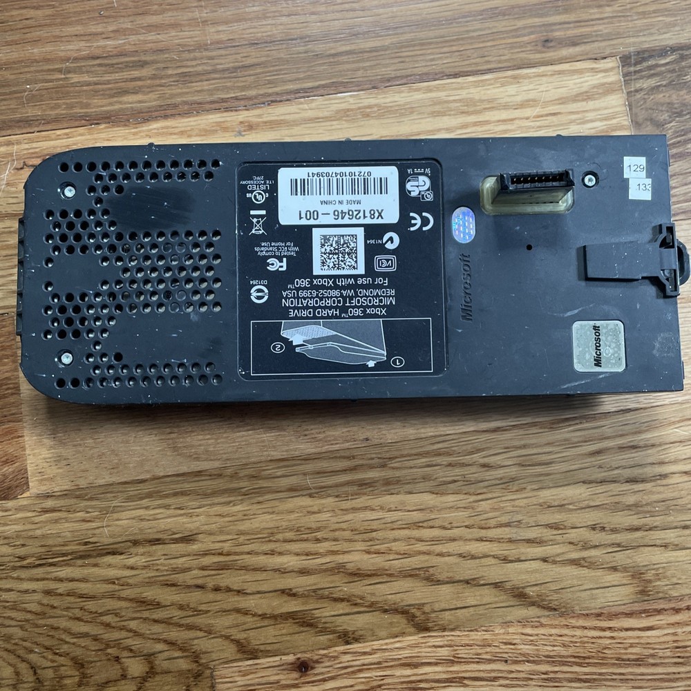 Microsoft Xbox 360 120GB HDD Hard Drive Black untested