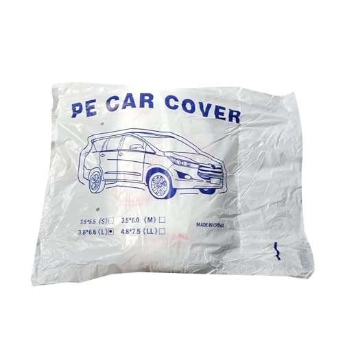 Clear Plastic Disposable Car Protective Cover, Temporary Universal Rain Dust