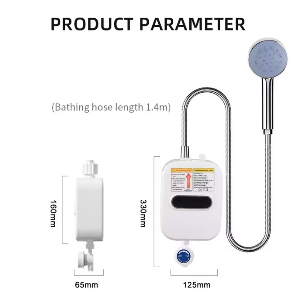 Heating Shower Water IPX4 Quick Water Heating Device Set