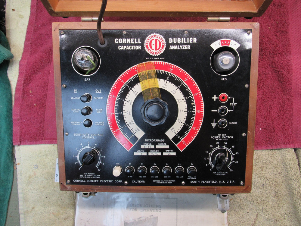 Vintage Cornell-Dubilier BF-50 Capacitor Analyzer