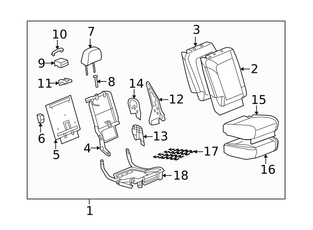 Genuine GM Headrest 96839543