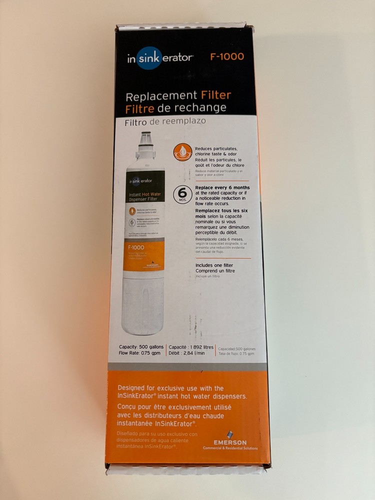INSINKERATOR F-1000 Under Sink Water Filter Replacement Cartridge for INSINKE...