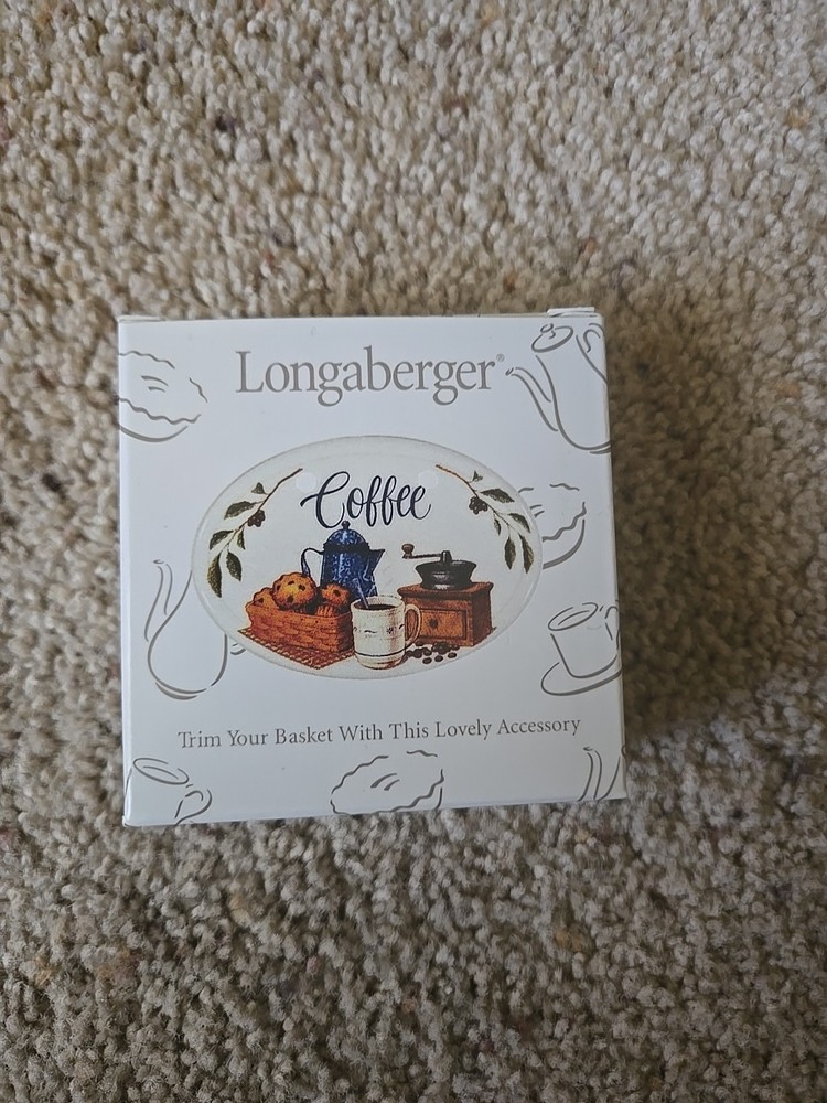 Longaberger “Coffee" Ceramic Tie On 36030 New In BOX!