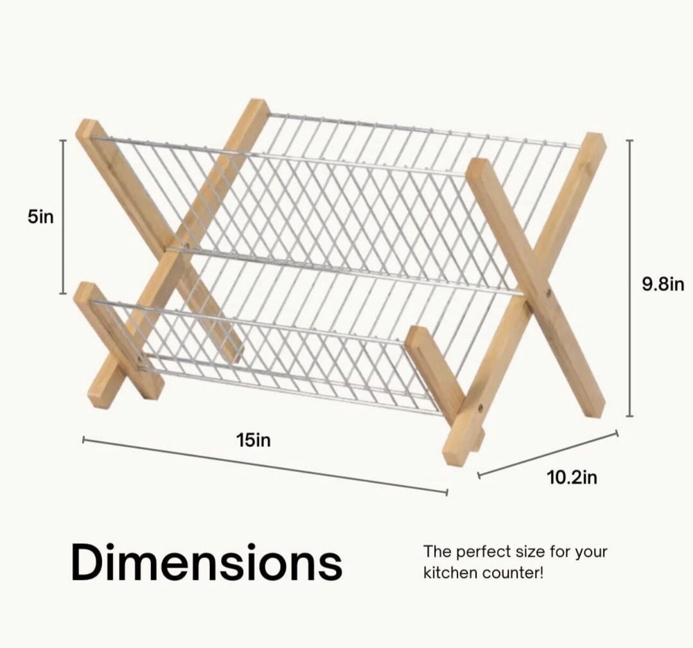 Bamboo dish drying rack