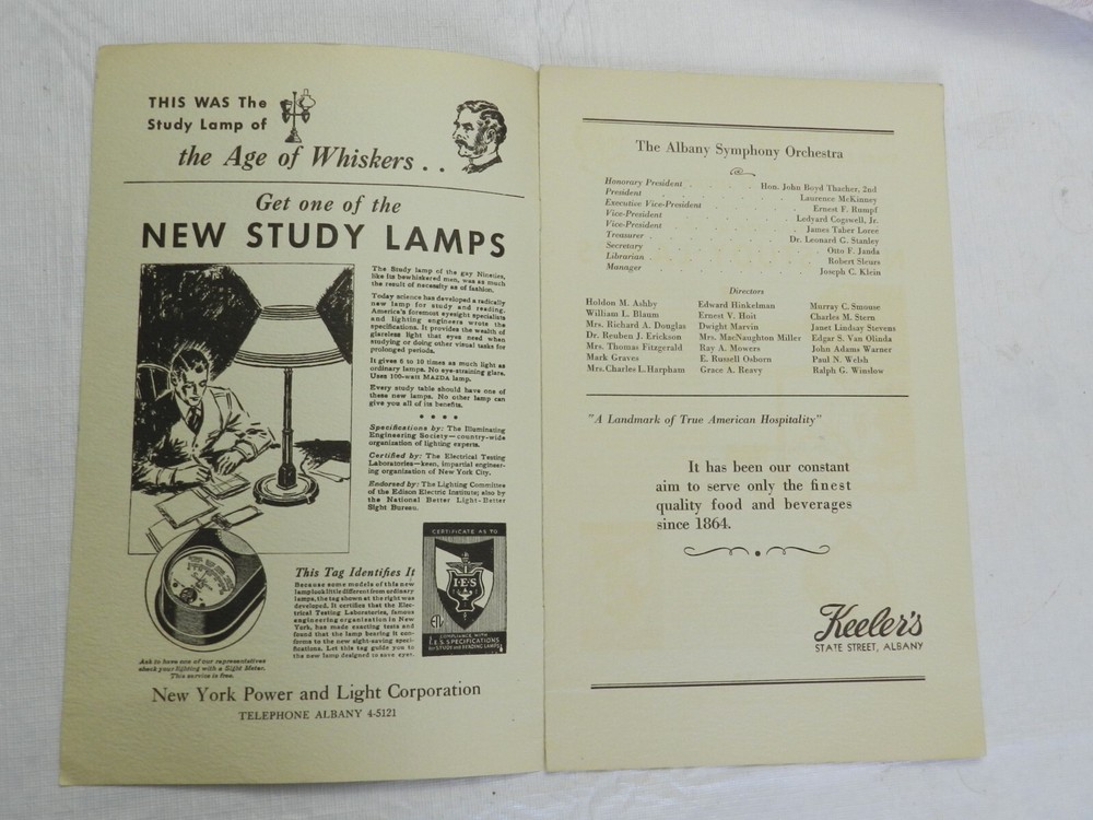 1937 Symphony Orchestra Program SIGNED BY MISCHA LEVITZKI, CLASSICAL PIANIST