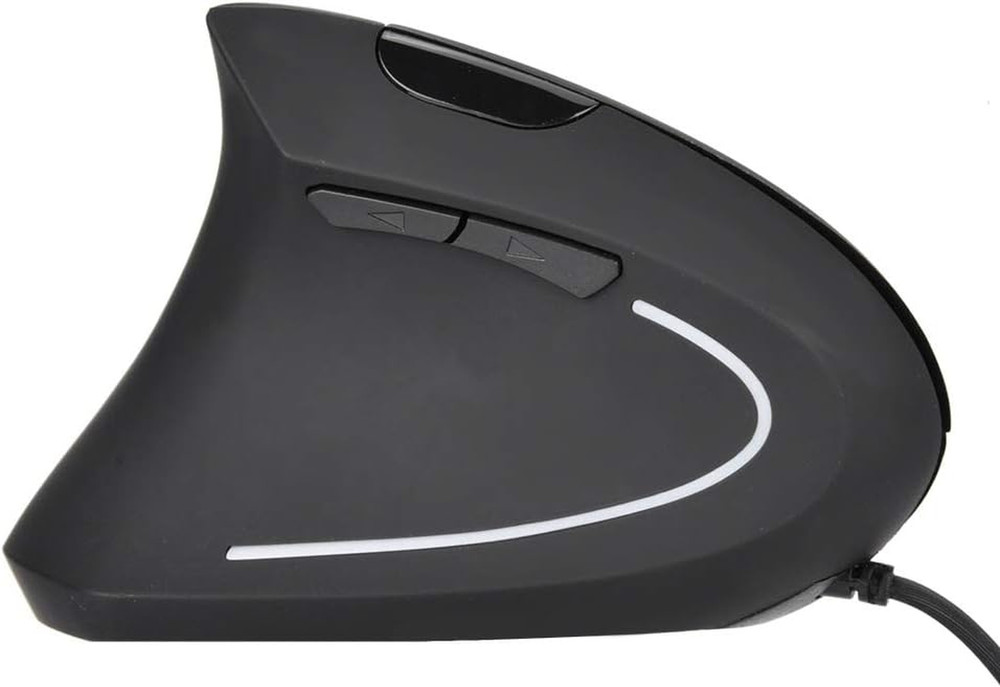Ergonomic Vertical USB Wired Mouse, Left Handed Optical Mouse, 3 Adjustable DPI