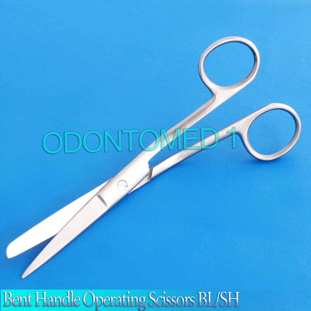 6" BENT HANDLE Operating Scissors Sharp/Blunt - Sewing Embroidery Carpet Shears
