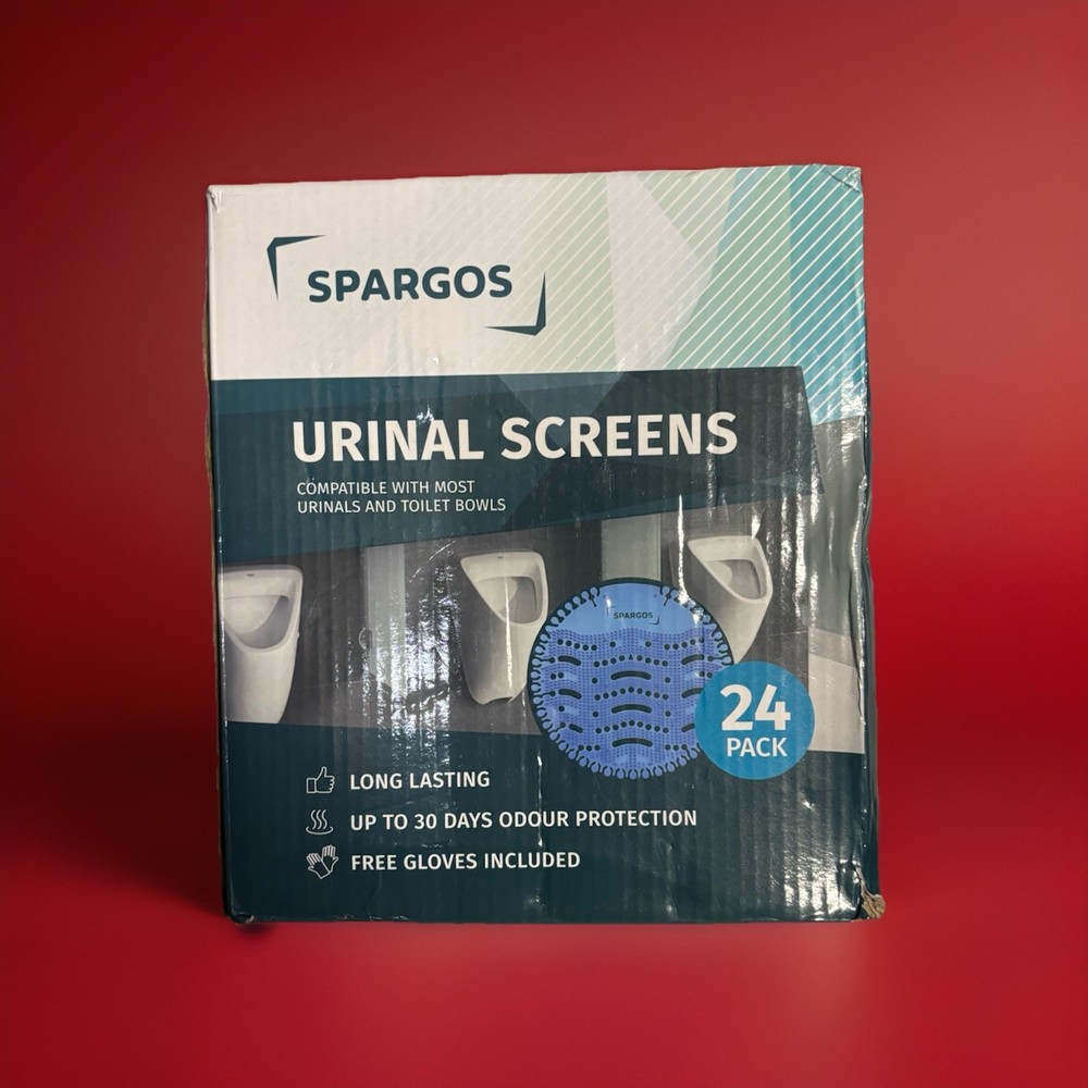 SPARGO Urinal Screen Deodorizer 24 Pack Ocean Breeze Scent Anti-Splash
