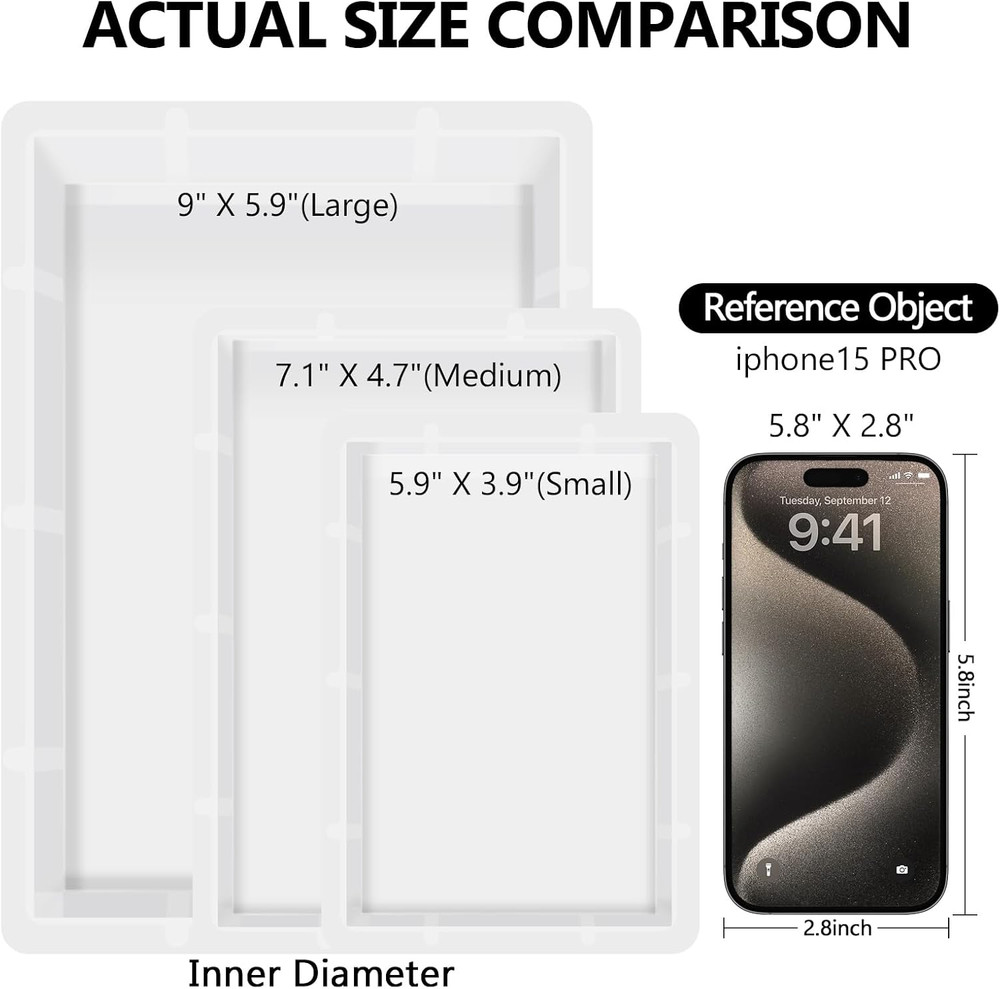 Large Rectangular Resin Molds, Epoxy Resin Casting Deep Silicone Mold, Large Mol