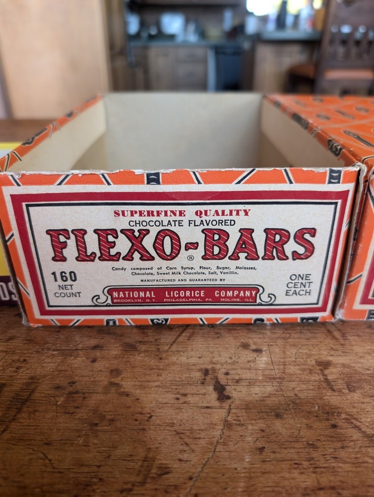 Vintage Antique Advertising Boxes Hersheys Chocolate Bar Flexo-Bars EMPTY BOX
