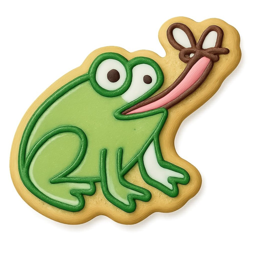 Toad with Fly Cookie Cutter & Stamp - 4x3 Fun Kitchen Baking