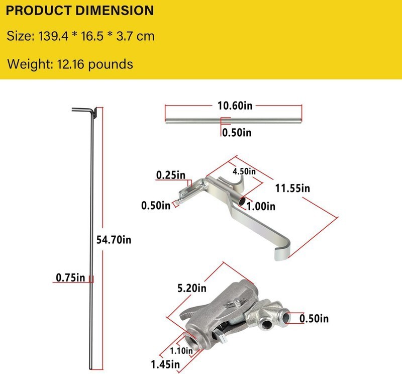 77043 Fits for Monkey-On-A-Stick Friction Jack Set - 55" Solid Alloy Rod Tool