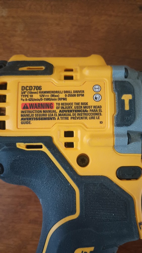 DEWALT DCD706B XTREME Sub-Compact 12V MAX 3/8" Hammer Drill - Tool Only