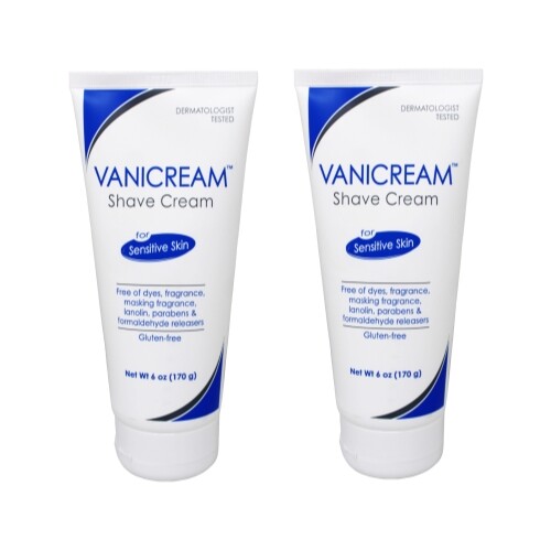 2 Pack Vanicream Shave Cream For Sensitive Skin 6Oz Each