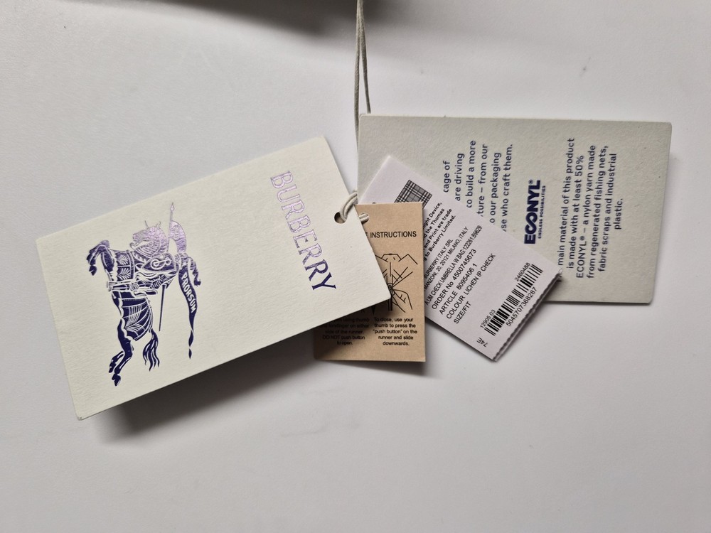 Burberry Check Folding Umbrella Lichen