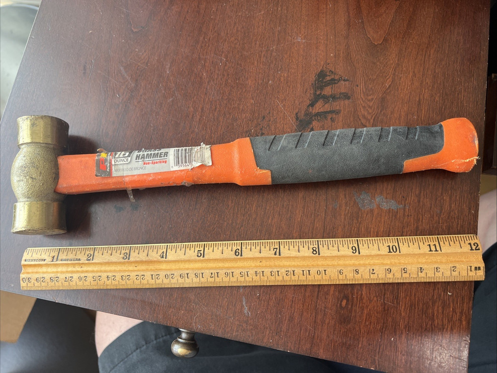 Performance tools Brass Hammer 16oz fiberglass handle, Gunsmithing