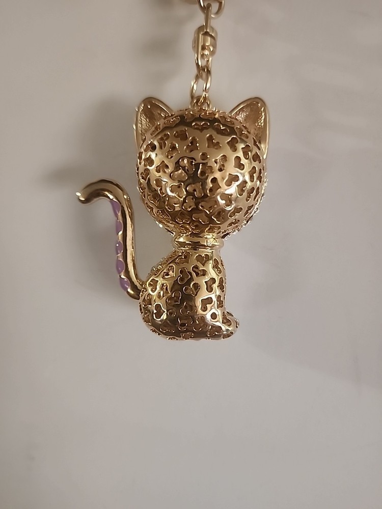 Sparkling Kitty Handbag Charm,Backpack Luggage, Zipper Pull, Keychain