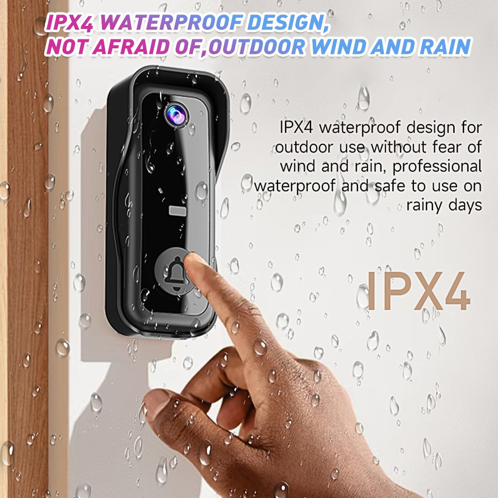 KEPEAK Wireless Doorbell Camera Black