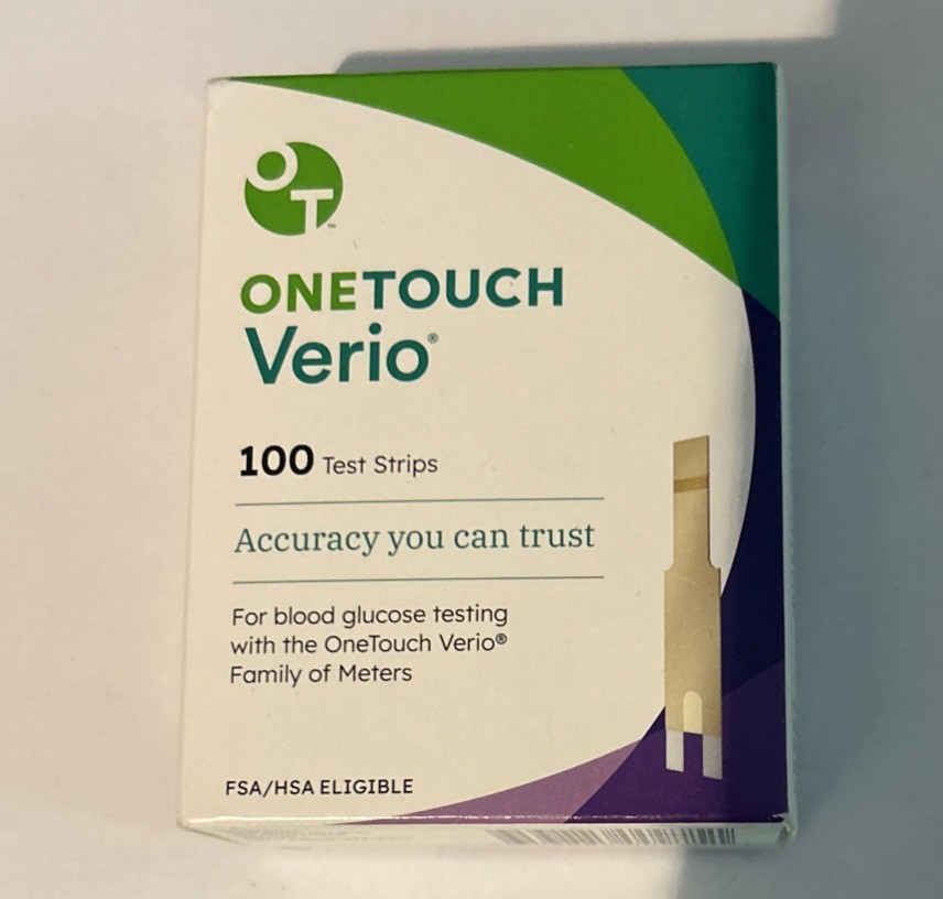 1 x One touch Verio 100ct Strips. Exp-09/2026+