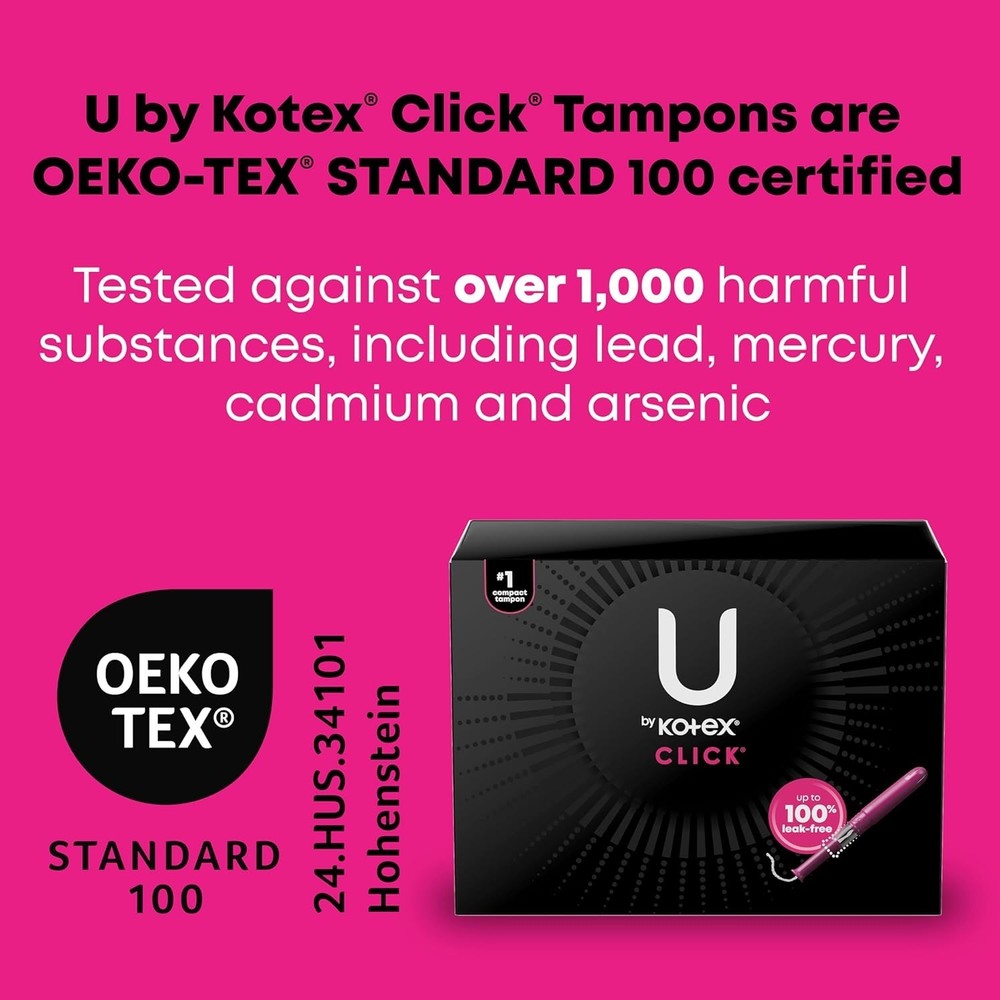 Click Compact Tampons Super Plus Unscented 128 Count Feminine Hygiene