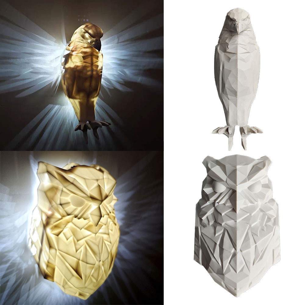 Bird Wall Lamp Owl Eagle Shape Projector Creative Atmosphere Sconce Light TL