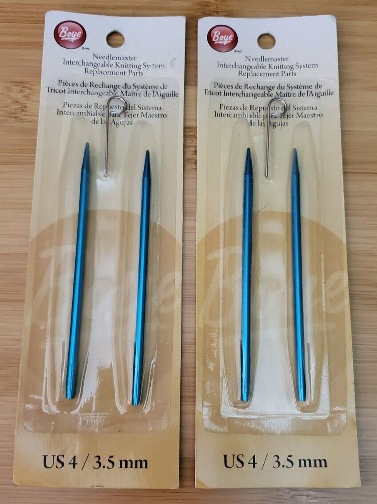 2 Packs Boye Needlemaster Interchangeable Knitting System Needles US 4 / 3.5 mm