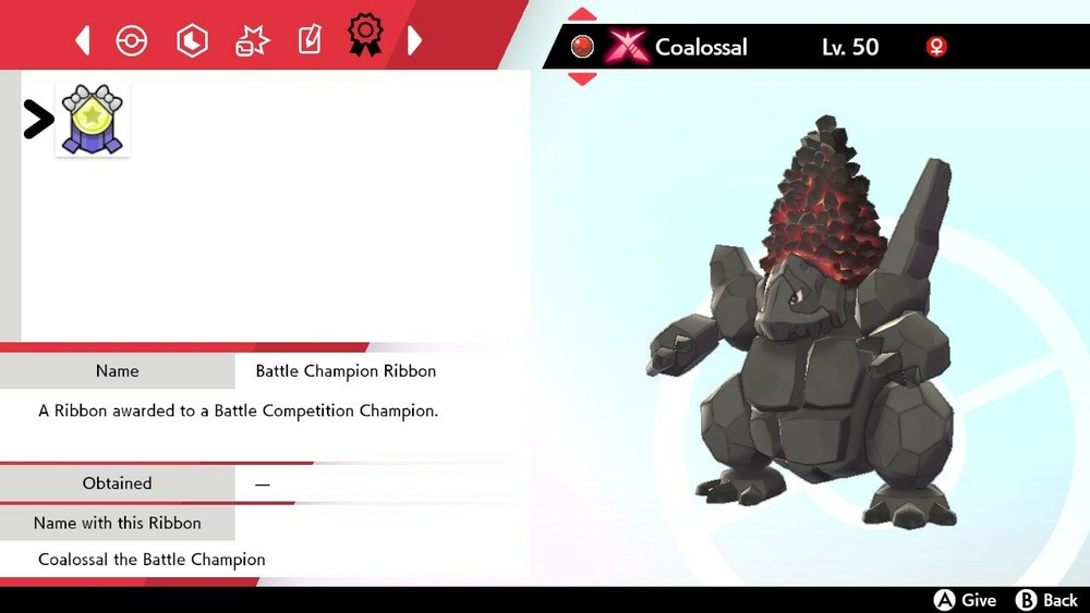 Champion Event Coalossal For Pokemon Sword & Shield