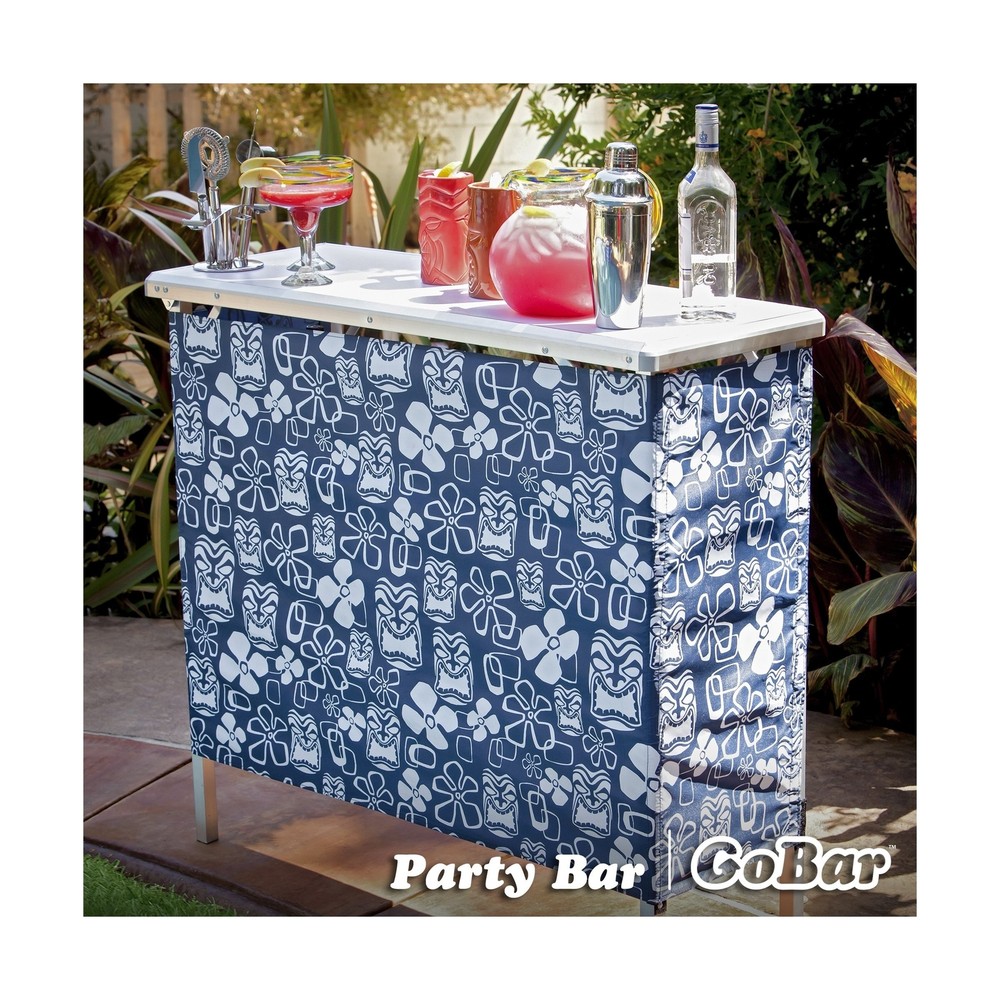 GoBar Portable High Top Bar, Includes 3 Front Skirts and Carrying Case