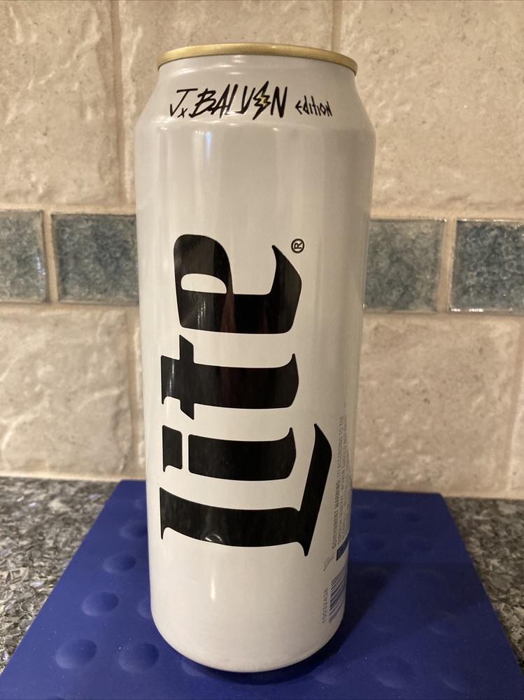 J Balvin Miller Lite 24oz Beer Can