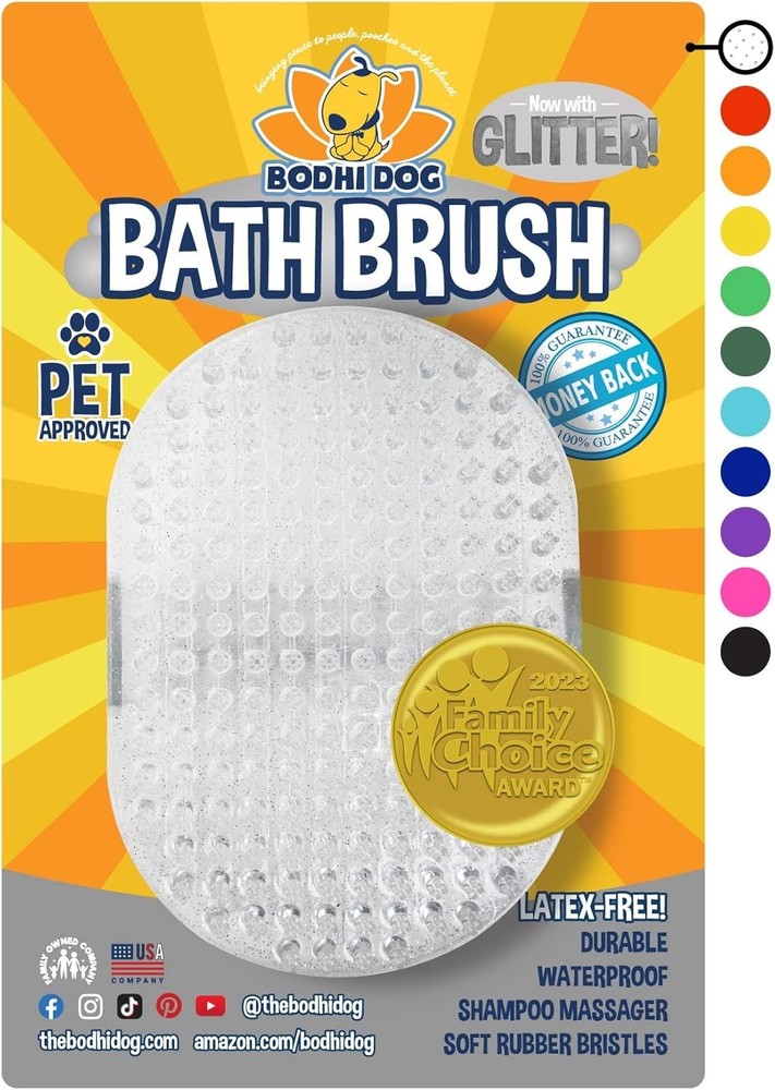 Waterproof Rubber Pet Grooming Brush – Effective for Bathing & Shedding Control