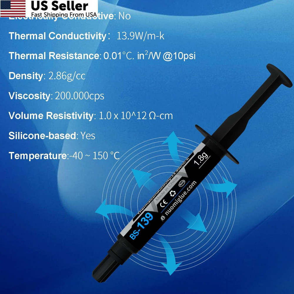 BSFF Thermal Paste, 1.8g with Toolkit CPU Paste Compound 1.8G