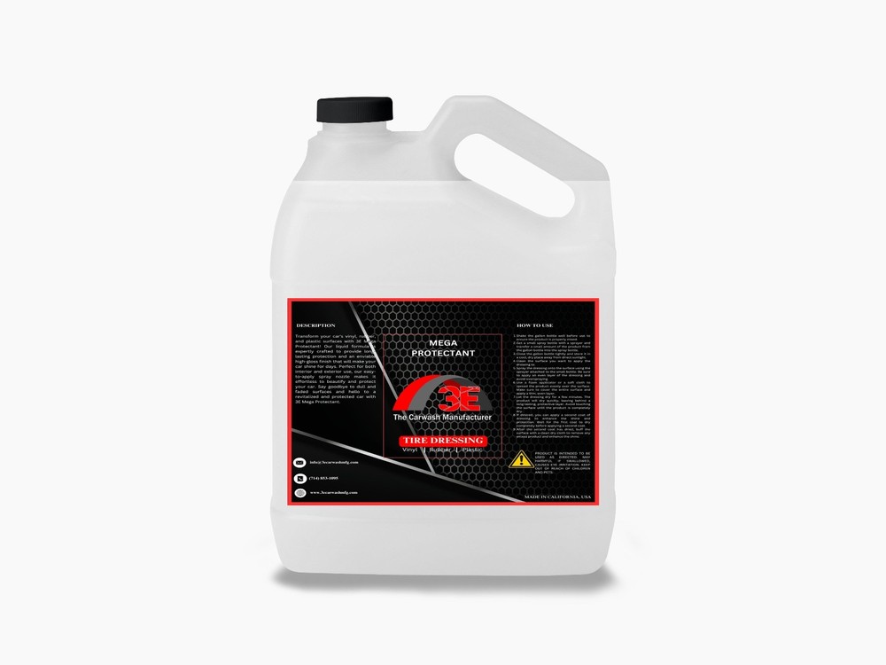 Mega Protectant Sprayable Tire Coating & Dressing Silicon-Based Formula 1 Gallon