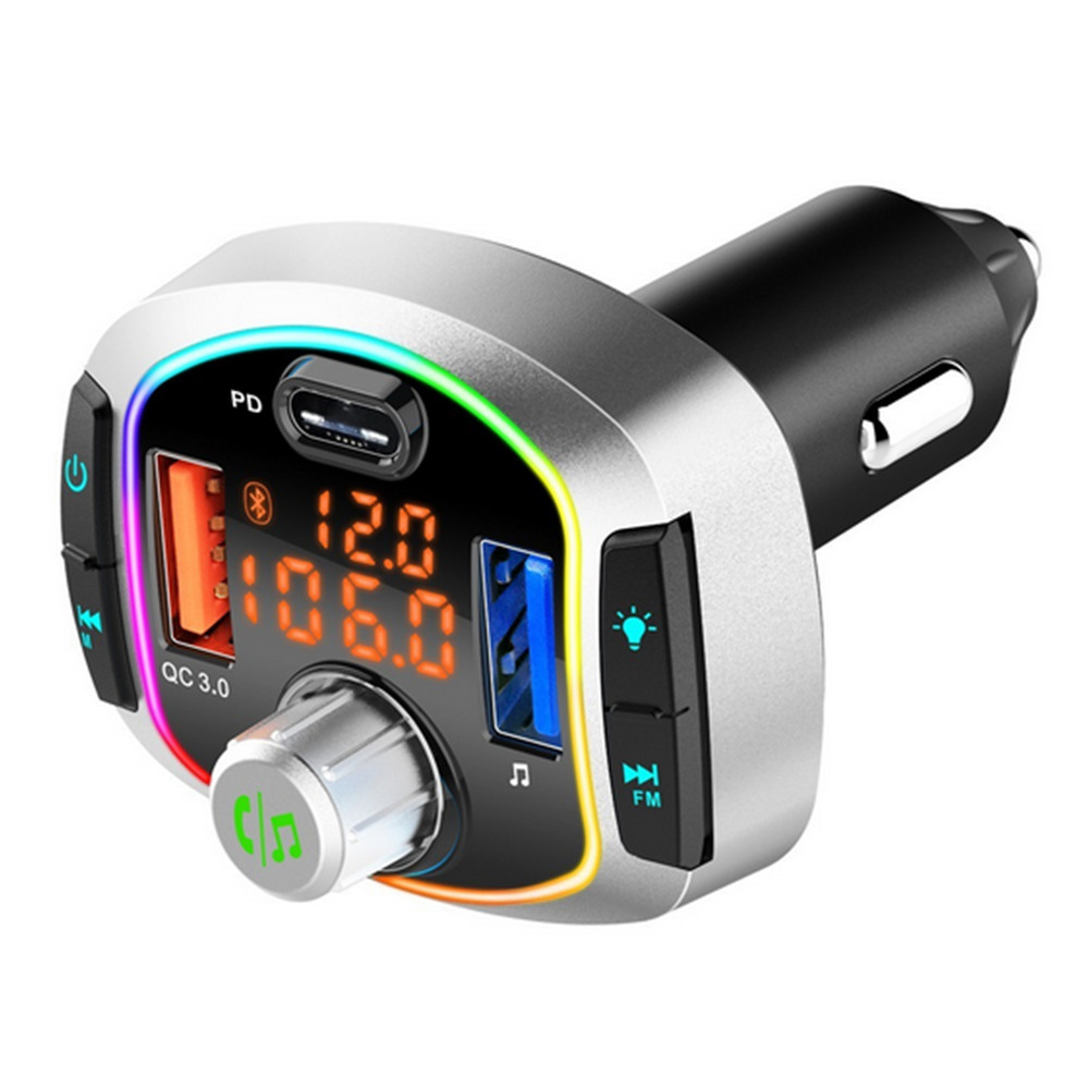 Bluetooth Car Kit MP3 TF/U Disk Player FM Transmitter Adapter Dual USB Charger