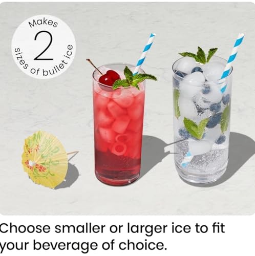 Dual-Size Ice Maker Countertop - Portable Ice Compact Bullet Ice Maker