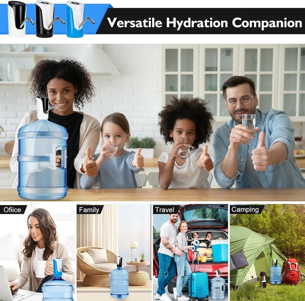 Water Bottle Switch Pump Electric Automatic Universal Dispenser 2-5 Gallon USB
