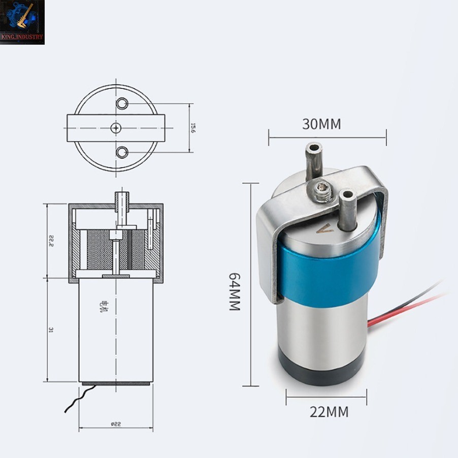 A6/05CL Rotary Vane Vacuum Pump Micro air pump for particulate matter detection