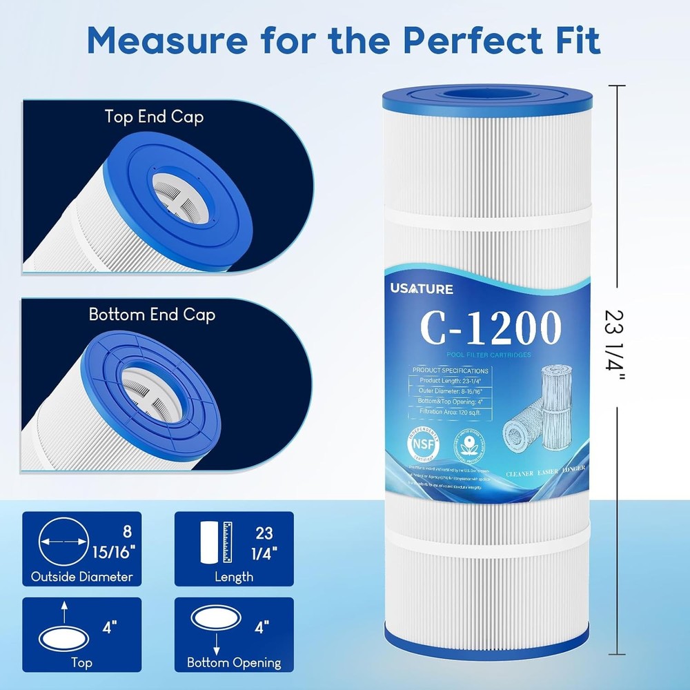 C1200 Pool Filter Cartridge, Replacement for Hayward Star Clear Plus C1200