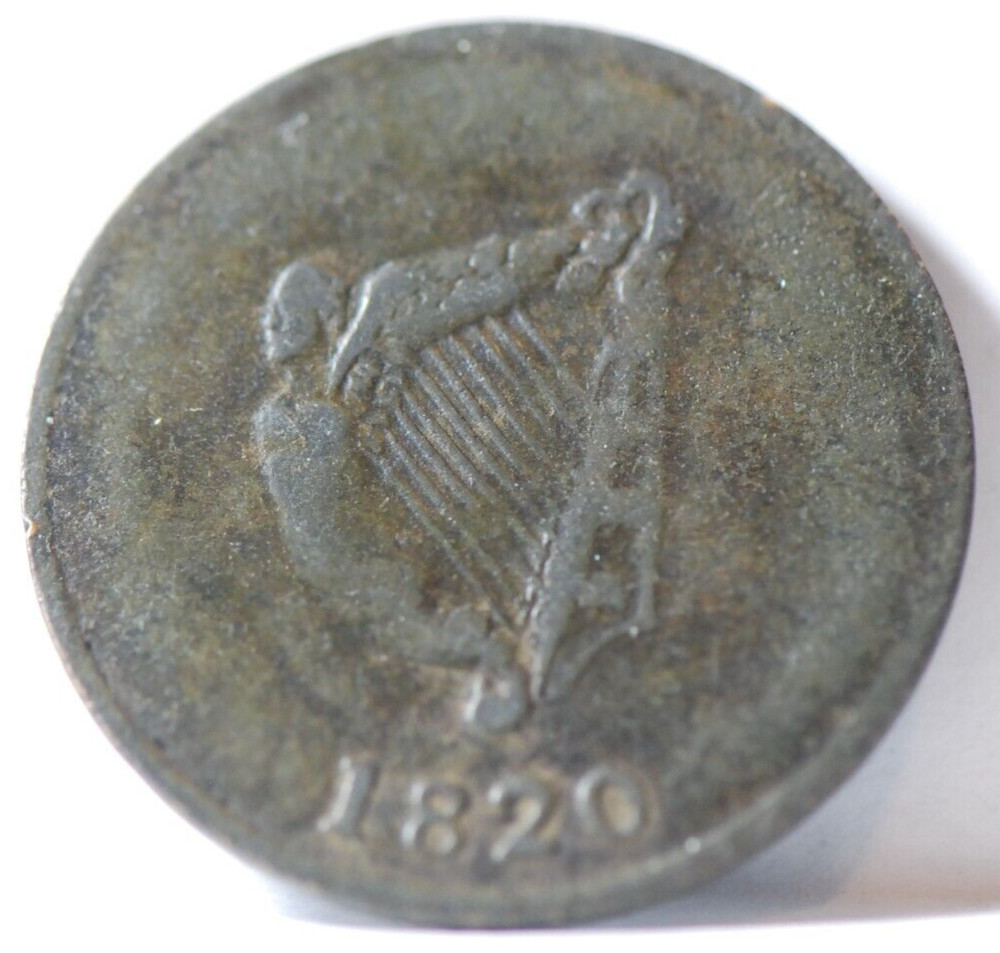 Lower Canada, 1820 (Bust & Harp) 10 Strings, LC-60-, VF for coin, 7-8