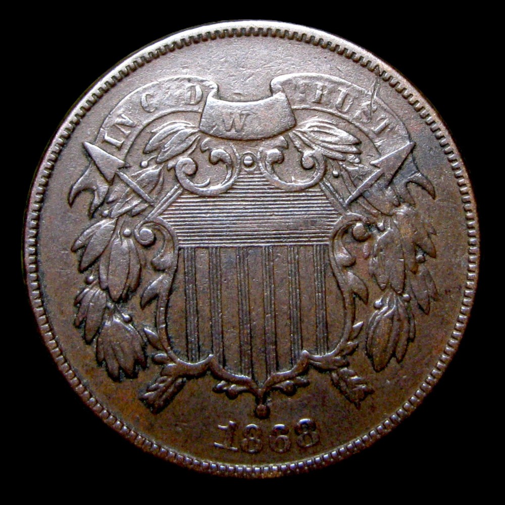 1868 Two Cent Piece 2cp ---- Nice Details Coin ---- #243Q