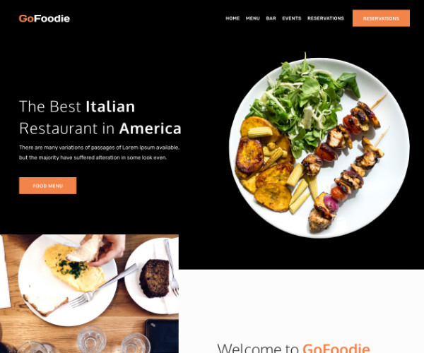 Premium Wordpress Elementor Template Kit Bundle | Food & Drink theme