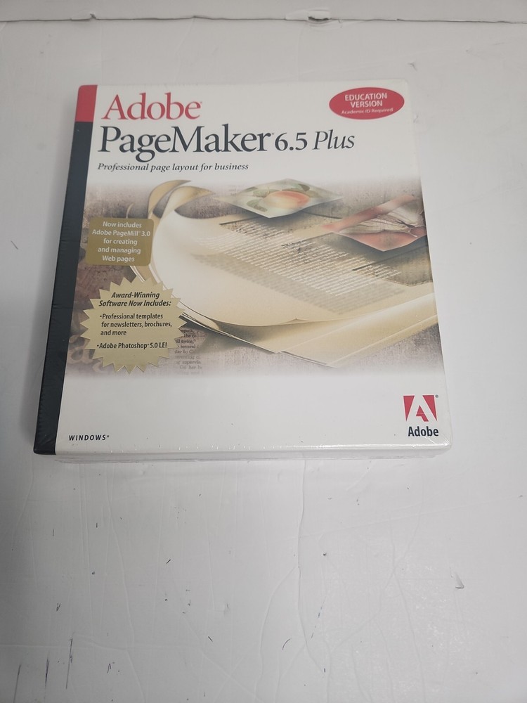 Adobe PageMaker 6.5 Education Version for Windows NEW SEALED