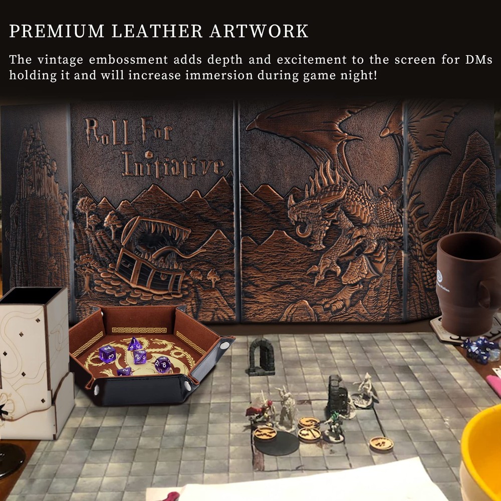 Dungeon Master Screen Four-Panel DM Screen Dungeons and Dragon Pathfinder D&D