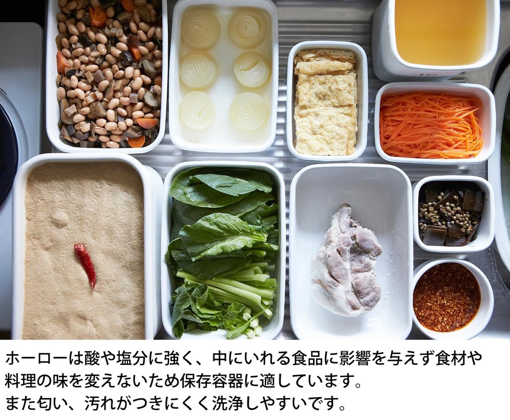 Nodahoro Enameled Storage Container, , Rectangle, Deep, S, M, L, Size, Set of...